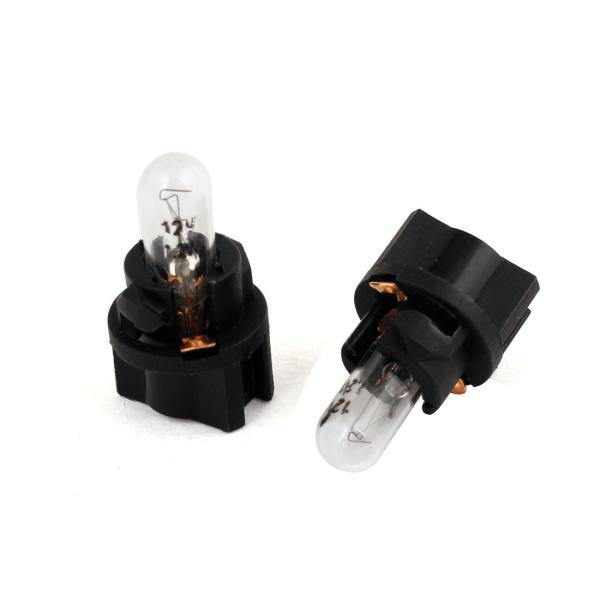 uxcell T5 LEDバルブ LED電球 ランプ 車用 T5 ソケット　イエロー　プラスチック製　2個
