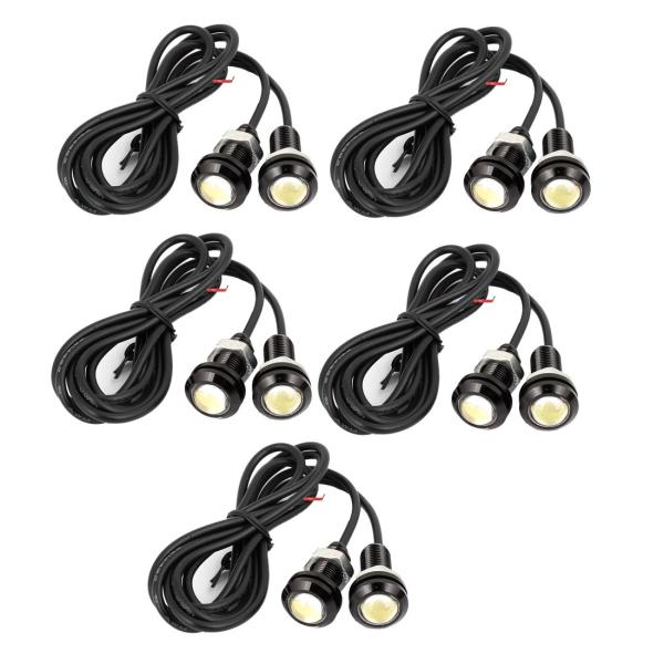 uxcell 　車載　スポットライト　 車ライト　LED 昼間運転ライト 3W 12V　ホワイト　10個入り
