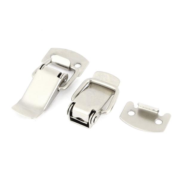 uxcell パッチン錠 トグルラッチ ストレート ステンレス 4cm 2セット スプリングロード