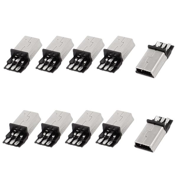 uxcell ミニUSBジャックソケット 雄コネクタ PCB マウント