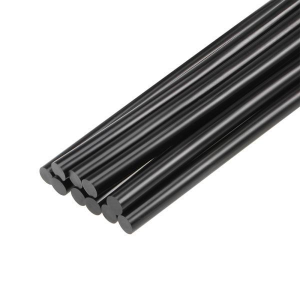 uxcell ホットメルト接着剤 ホットメルトグルースティック ブラック 10 個入り 直径7mm 190mm