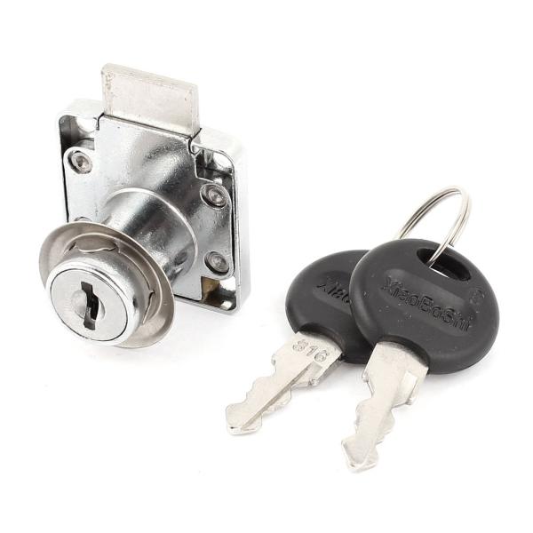 uxcell 面付きシリンダー錠 キャビネット 引き出しロック 鍵付き 22mm