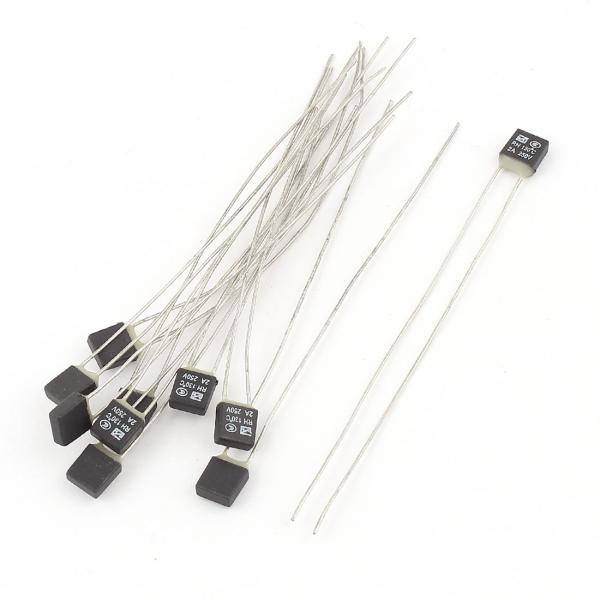 uxcell 温度ヒューズ　温度制御温度ヒューズ　ダブルリード　10個入り RH 130C　250V 2A　シルバートーン