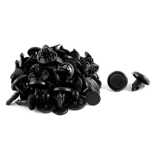 uxcell トリムクリップ プッシュリベット　リテーナ ブラック プラスチック製リベット 車用クリップ 8mm?x?20mm?x?10mm