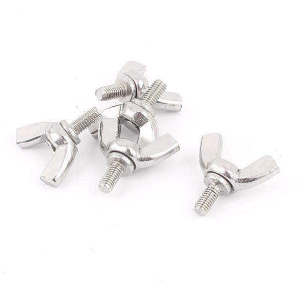 uxcell 蝶ボルト 304ステンレス鋼製M3x6mm 5個入り