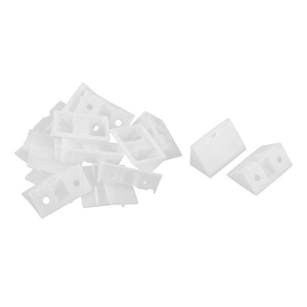 uxcell プラスチックアングルブラケット プラスチック ホワイト