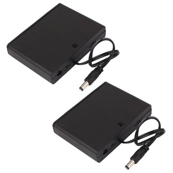 uxcell 電池ホルダー 単3電池ケース 2.1mm x 5.5mmDC電源プラグ 単3形*6本 9V用