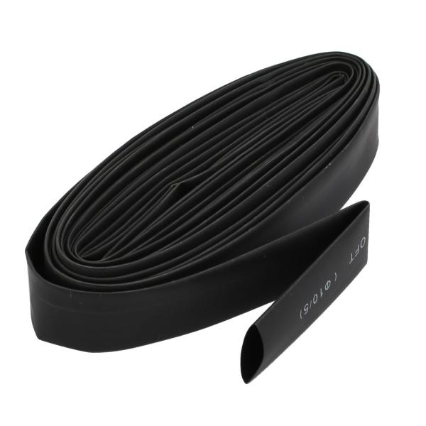 uxcell 熱収縮チューブ PVC ブラック ワイヤスリーブ 10mm径 3.6m長さ