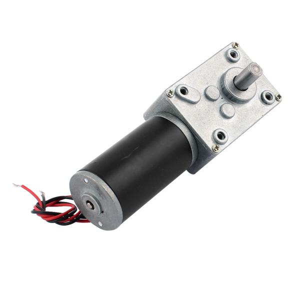 uxcell ギヤードモータ 電動ターボウォーム デュアルD形軸 DC 24V 10RPM 8mmx15mm