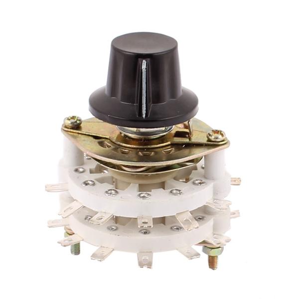 Uxcell ロータリースイッチ セレクター キャップ付き チャンネル シャフトバンド6mm 5極4投 Kct Graficaallbox