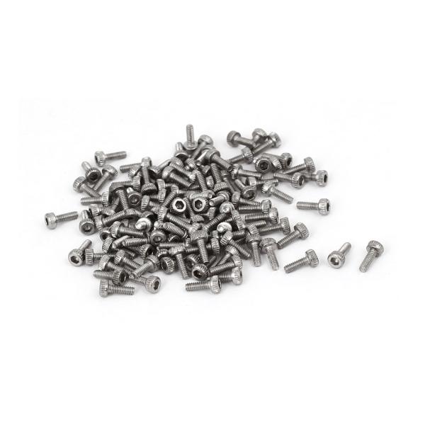 uxcell 六角穴付きボルト 六角ソケットヘッドキャップねじ M1.4 x 4mm スレッド 304 ステンレス鋼 DIN912 120個入り