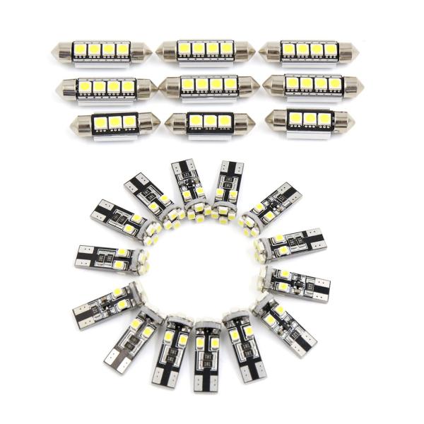 uxcell ledルームランプ ドームマップライト ステップ BMW E90 E92 E93 M3 白色LEDパッケージ 23個入り DC 12V