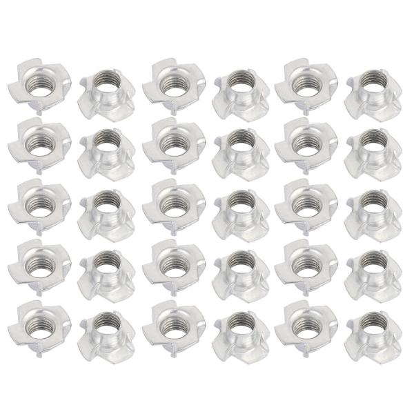 uxcell 爪付きTナット ブラインドインサート 木製 家具用 M10x10.5mm 30個入り