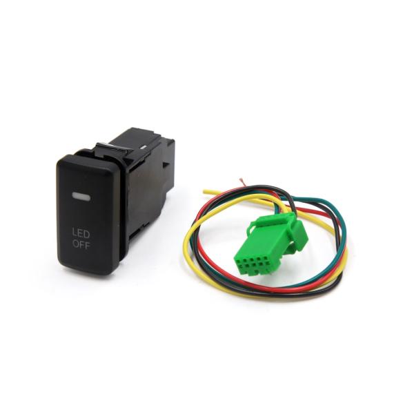 Uxcell ロッカースイッチ ブラック プラスチック 自動車 5ピン Ledオン オフ プッシュ ボタン トヨタ対応