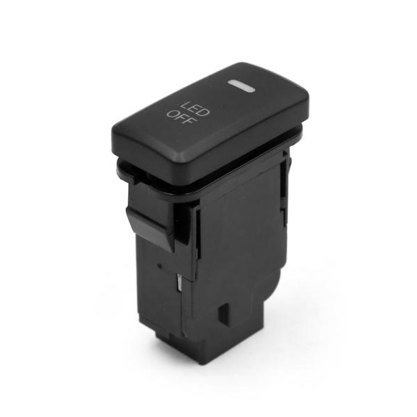 Uxcell ロッカースイッチ ブラック プラスチック 自動車 5ピン トヨタ対応 至高 プッシュ オフ Ledオン ボタン