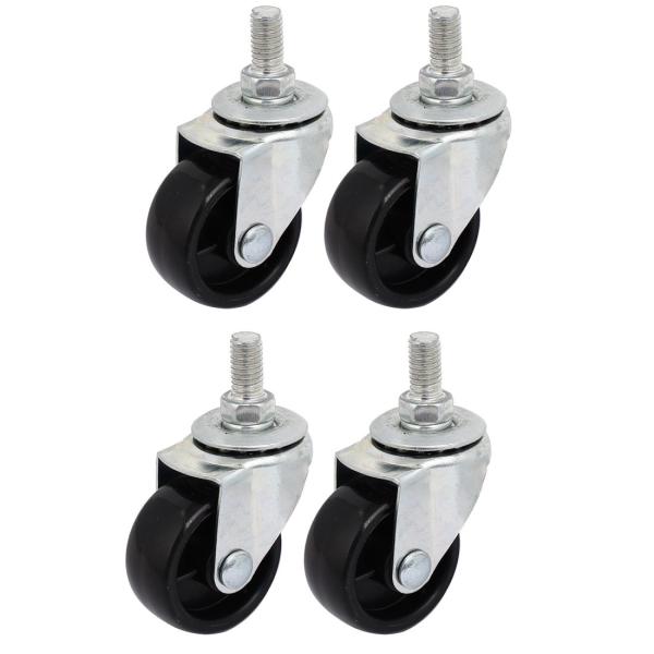 【本商品は海外出荷】お届けは通常20-30日を頂いております。メインカラー：シルバートーン、ブラック; 材質：金属、PPパッケージ内容：キャスターホイール4個入り; 商品名：キャスターホイール重量：242g; 寸法: 50 x 30 x 7...