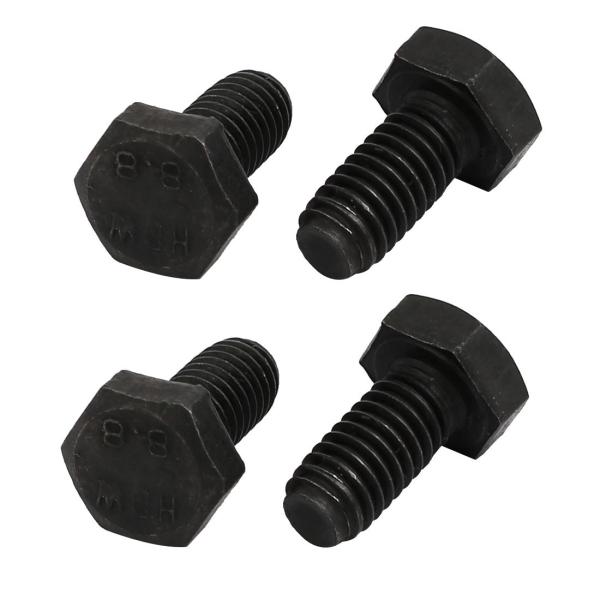 uxcell 六角ボルト 六角ヘッドスクリュー 六角キャップスクリュー M6x12mm 炭素鋼 4個入り