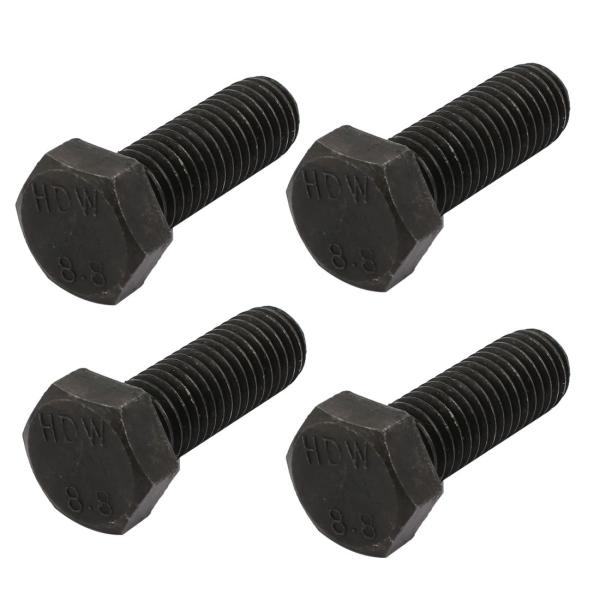 uxcell 六角ボルト 六角ねじ 六角キャップスクリュー M12x35mm 炭素鋼 4個入り