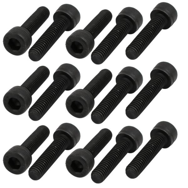 uxcell 六角穴付きボルト 左手ねじボルト M6x20mm 炭素鋼材質 12.9グレード 六角ソケット 15個入リ