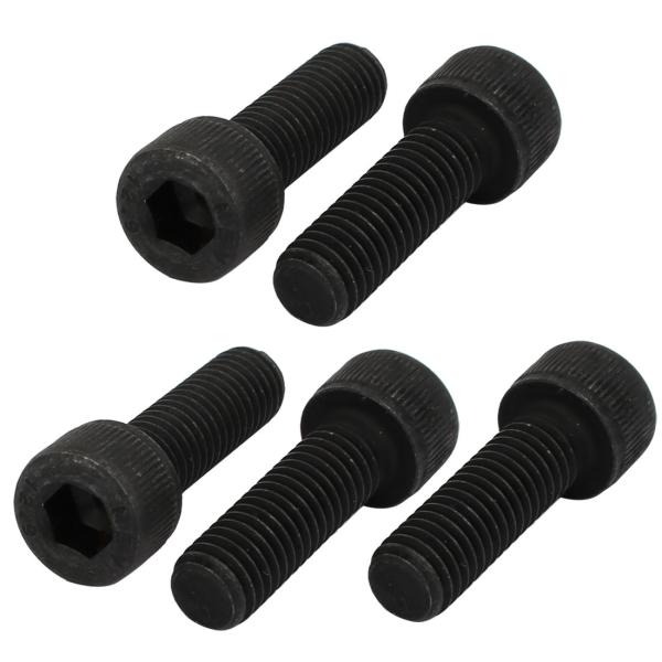 uxcell 六角穴付きボルト 左手ねじボルト M8x25mm 炭素鋼材質 12.9グレード 六角ソケット 5個入リ