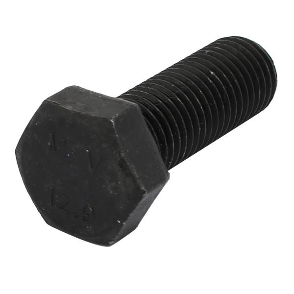 uxcell 六角ボルト 左手ねじボルト ネジ ブラック グレード12.9 M16x45mm DIN933
