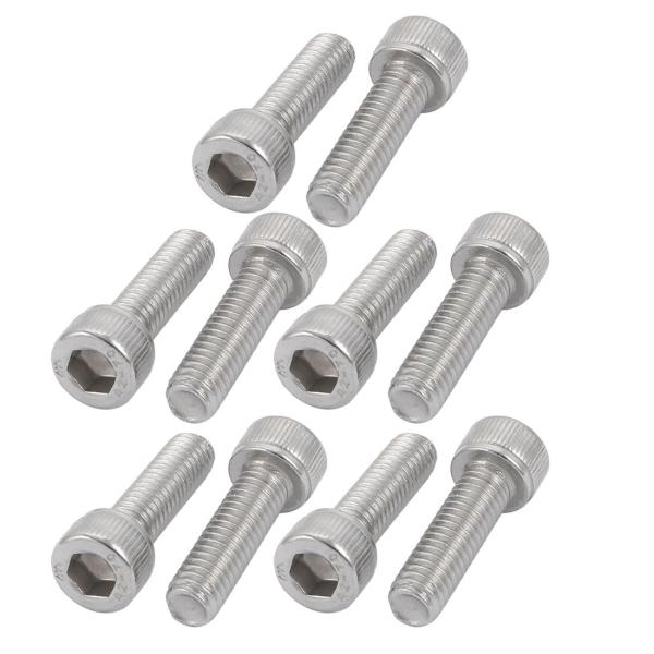 uxcell 六角穴付きボルト キャップねじ M6x20mm 304ステンレス鋼 左手のスレッド 10個入り