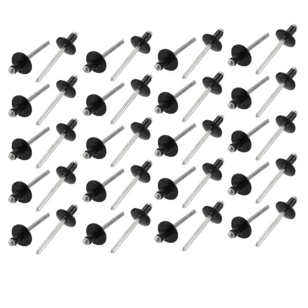 【本商品は海外出荷】お届けは通常20-30日を頂いております。製品名：ブラインドリベット; パッケージ内容：40 xブラインドリベットメインカラー：ブラック、シルバートーン; 材質：アルミ重量：105g; ヘッドサイズ：1.6×14mm（L...