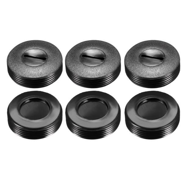 uxcell カーボンブラシホルダーキャップ 22mm O.D. 11.5mm I.D. 6mm ブラシカバー ブラック 1pcs