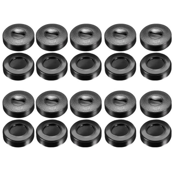 uxcell カーボンブラシホルダーキャップ 22mm O.D. 11.5mm I.D. 6.5mm ブラシカバー ブラック 2pcs