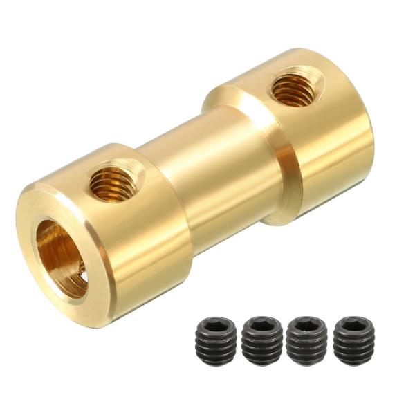 uxcell ユニバーサルジョイント シャフトカプラー 2mm x 4mm 銅 コネクタアダプタ RC飛行機 ボート モーター L2XD9