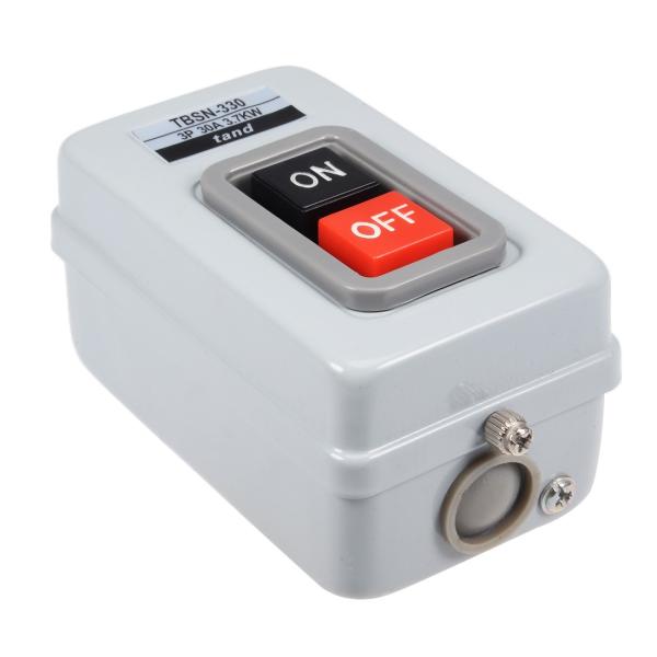 uxcell 電源プッシュボタンコントロールスイッチボックス ON OFF 3A 3.7Kw
