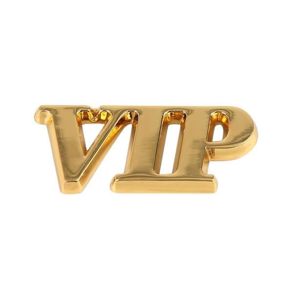 uxcell 自動車ステッカー ゴールドトーン VIP 形 車体 メタルデコラティブ エンブレム バッジ デカール ステッカー