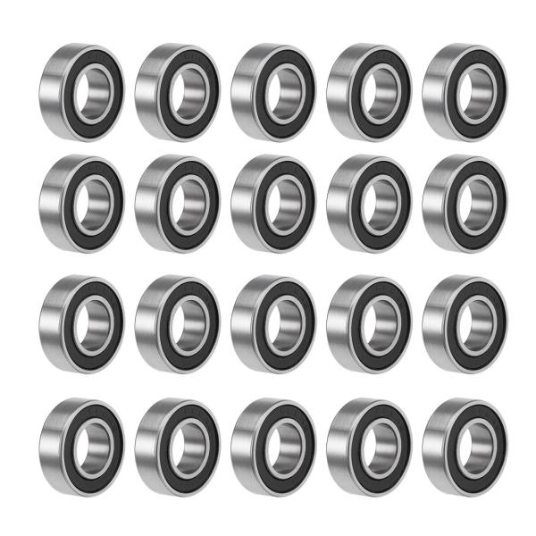 uxcell 688-2RS深溝玉軸受 8mm内径 16mm外径 5mm ダブルシール クロームスチールZ2 20個