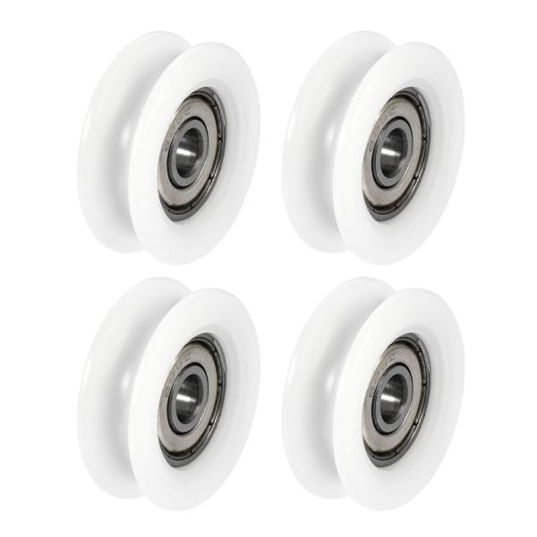 uxcell U626ZZ U溝ガイドプーリーレール玉軸受　U溝ボールベアリング 6x30x10mm 二重金属シールド (GCr15) クロム鋼 4個