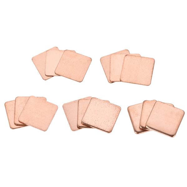 【本商品は海外出荷】お届けは通常20-30日を頂いております。【パラメータ】サイズ：15 x 15mm（L * W）; 厚さ：0.3 mm / 0.5mm / 0.8mm / 1.0mm / 1.5mm（各3個）。【用途】冷却チップ、RAM...