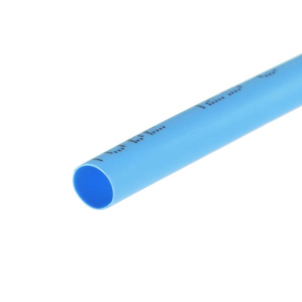 uxcell 熱伸縮チューブ ケーブルスリーブ 直径4mm フラット幅7mm 伸縮率2:1 長さ3 m ブルー