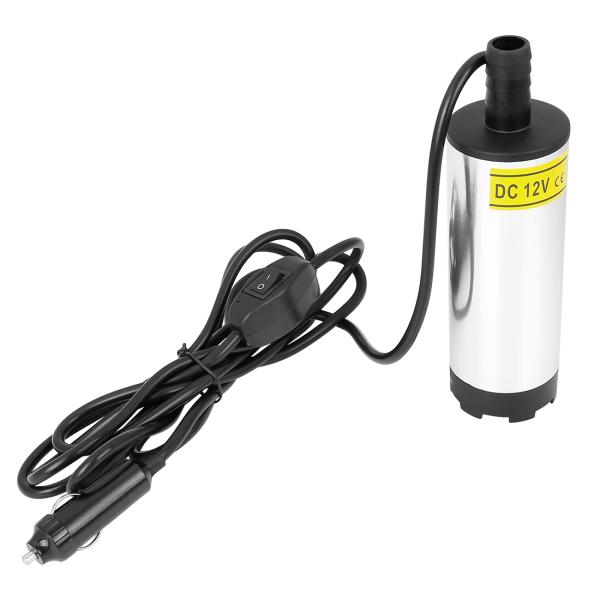 X AUTOHAUX ポータブルDC電動水中ポンプ 30L /分 12V 51 mm ディーゼル水油移送ツール カートラックキャラバンマリンボート用