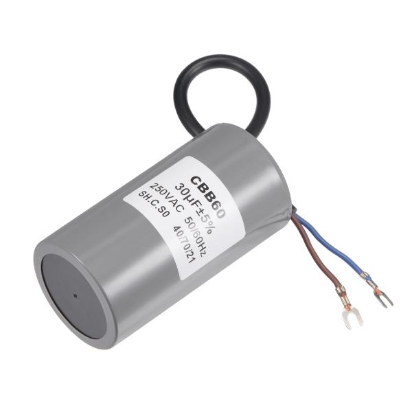 uxcell CBB60ランコンデンサ 30uF 250V AC 2ワイヤー 50/60Hz シリンダー 96x50 mm ターミナル付き エアコン