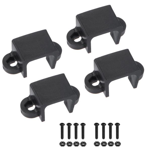 uxcell モーター取り付けブラケットモーターベース 11.5 mm ネジナット付き N20マイクロギアモーター用 ブラック 4個入り