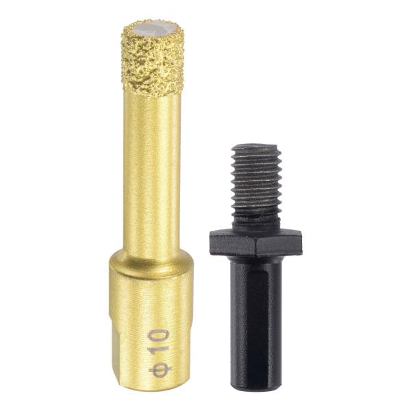 【本商品は海外出荷】お届けは通常20-30日を頂いております。コアドリルビット：ドリル径：10 mm; 作業深度（最大）: 38 mm; メスねじサイズ：M10 x 1.5. M10アングルグラインダーに使用され、操作が簡単です。ろう付けさ...