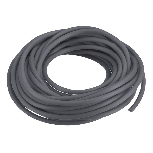 uxcell ソリッドラバーコードチューブ ゴムチューブ 全長5m 直径3mm 穴1.5mm グレー DIYクラフトビーズ ネックレス ブレスレット用