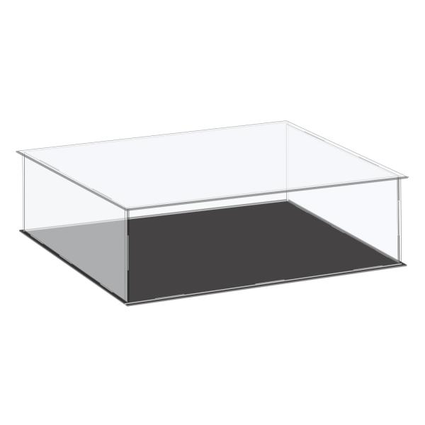 uxcell アクリルディスプレイケース プラスチックボックス キューブ 収納ボックス クリア 36x31x10.5cm コレクターアイテム用
