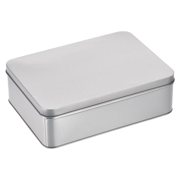 ３段収納BOX☆アルミ缶☆ブリキ缶☆シルバー Amazon | uxcell メタルティンボックス 錫箱 ブリキ缶 長方形 蓋