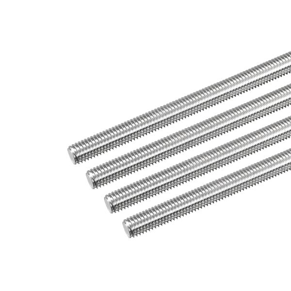 uxcell 全ねじロッド 右ねじロッド 棒スタッド 304ステンレス鋼 M8 x 300mm 1.25mmねじピッチ 4本
