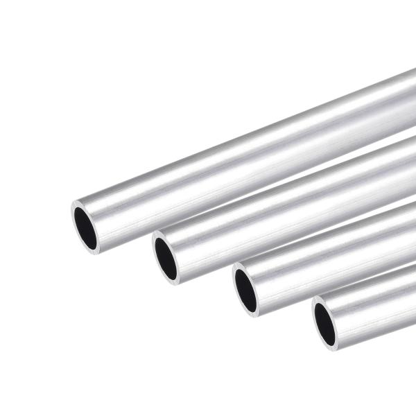 uxcell 6061アルミ製チューブ 丸いチューブ パイプ 外径12 mm 内径10 mm 長さ250 mm 4本入