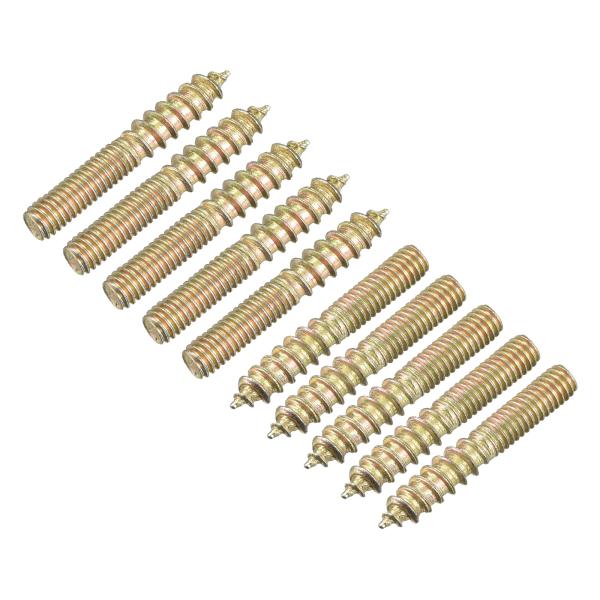 uxcell ハンガーボルト 両頭ねじ ダウエルねじ 木製家具接続用 M4x25 mm 120個