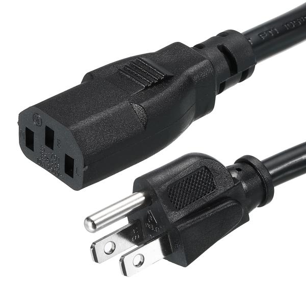 PATIKIL AC 電源コード 3プロング 1.5M 16 AWG プラグ ケーブル NEMA 5