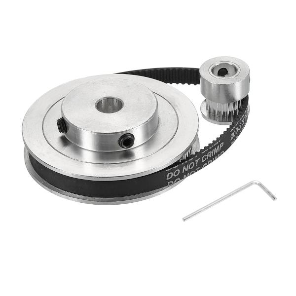 uxcell タイミングプーリー 20&80 歯直径8 mm 同期ホイール ベルトとレンチ 3プリンター用 CNCマシン用 1セット入