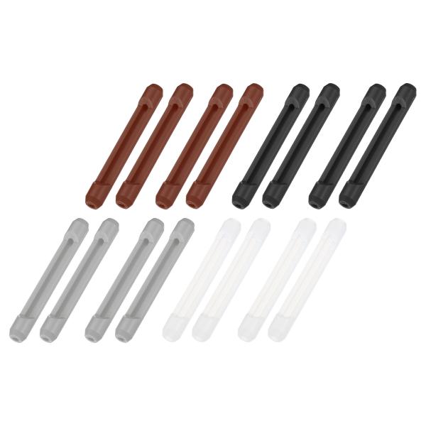 【本商品は海外出荷】お届けは通常20-30日を頂いております。カラー: ブラック、半透明、ブラウン、グレー; 素材: シリコーンゴム; 内径：3 mm; サイズ: 55 mm x 7 mm(L*W); パッケージリスト: 8ペア眼鏡テンプル...