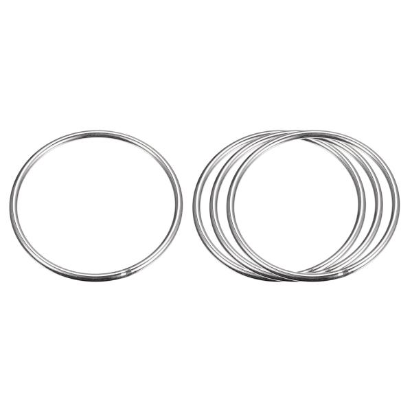 uxcell Oリング 304ステンレス鋼 100 mm 外径 5 mm厚さ 多目的 金属 溶接 Oリング 丸リング 4個